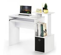 Furinno ECON Bureau D'Ordinateur Gaming pour Bureau À Domicile, Salle D'Étude, Chambre D'Étudiant, Blanc Uni, 16 (D) x 39 (W) x 34 (H) in