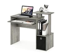 Furinno ECON Bureau D'Ordinateur Gaming pour Bureau À Domicile, Salle D'Étude, Chambre D'Étudiant, Chêne Gris, 16 (D) x 39 (W) x 34 (H) in