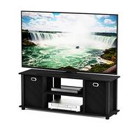 Furinno Econ Centre de Divertissement TV, Noir, Taille Unique, 13054BK/BK, One Size
