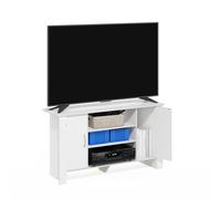 Furinno ECON Meuble TV, Centre Multimédia, Console TV pour Téléviseurs Jusqu'À 46 Pouces, pour Salon Ou Chambre, Blanc