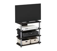 Furinno Econ Petit Meuble TV à 4 Niveaux, Montage Facile, Espresso/Gris