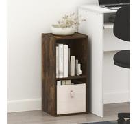 Furinno Fulda Étagère à Livres, Bibliothèque étroite à 2 Niveaux avec étagère de Stockage de 10 Pouces de Large pour Salon, Chambre, Bureau à Domicile, Pin Ambre, Amber Pine