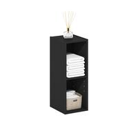 Furinno Fulda Étagère à Livres, bibliothèque étroite à 2 Niveaux, bibliothèque avec étagère de Rangement de 20.3 cm de Largeur, 23.6 x 15.1 x 53.8, pour Salon, Chambre, Bureau à Domicile, Bois Noir