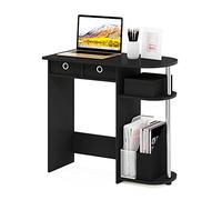 Furinno Go Green Ordinateur Portable Bureau/Table, Engineered Wood, Americano/Acier Inoxydable/Noir, One Size