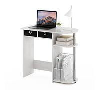 Furinno Go Green Ordinateur Portable Bureau/Table, Engineered Wood, Chêne Blanc/Acier Inoxydable/Noir, One Size