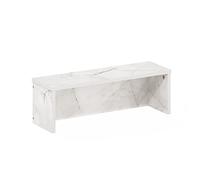 Furinno Helena Bibliothèque de Bureau empilable et comptoir de Cuisin, Marbre Blanc