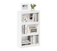 Furinno Jaya Bibliothèque Améliorée pour la Maison Bibliothèque Réglable à 3 Niveaux, Blanc