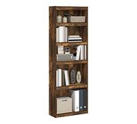 Furinno Jaya Bibliothèque Améliorée pour la Maison Bibliothèque Réglable à 5 Niveaux, Pin Ambré