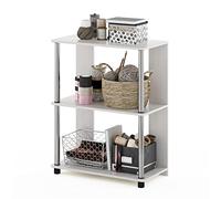 Furinno Jaya Bibliothèque au Design Simple, Bois d'ingénierie, Chêne Blanc, 60(W) x 29,5(D) x 75,7(H) cm