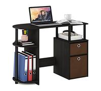 Furinno Jaya Bureau d'Étude Simpliste avec Tiroirs pour Bacs, Expresso/Noir/Brun