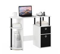 Furinno Jaya Bureau D'Ordinateur Gaming pour Bureau À Domicile, Chambre, Dortoir, Salle D'Étude, Blanc.