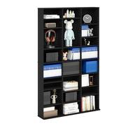 Furinno Jaya Étagère À DVD, Étagère À CD À 24 Niveaux, Meuble De Rangement Multimédia 8 x 3 Compartiments pour DVD, pour Salon Ou Bureau, Style Américain, Americano