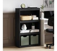 Furinno Jaya Étagère à Livres Moderne à 3 Niveaux avec étagère réglable, bibliothèque avec étagère Ouverte, 9,5 x 24,5 x 40,3 cm, pour l'organisation et Le Rangement, pour Salon, Chambre à Coucher