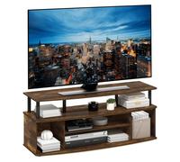 Furinno JAYA, grand meuble multimédia pour téléviseurs jusqu'à 55 pouces, couleur ambre