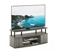 Furinno Jaya Gret Centre de Divertissement Pouvant Contenir Jusqu'à 50 Pouces TV, Chêne Français Gris/Noir, One Size