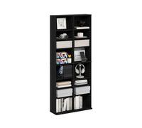Furinno Jaya Rack de Stockage multimédia à 16 étagères avec étagères réglables, Americano
