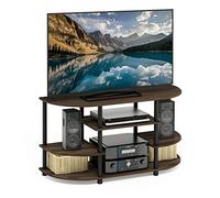 Furinno Jaya Simple design Meuble TV d'Angle, Bois, Columbia Noyer/Noir, One Size