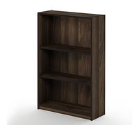 Furinno Jaya Simple Home Bibliothèque à 3 Niveaux à Tablette Réglable, Noyer, Columbia Walnut, One Size