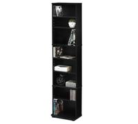 Furinno JAYA Tour de Stockage Multimédia à 7 Niveaux, Faible Encombrement, Expresso