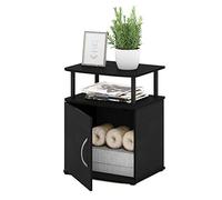Furinno Jaya Utility design Table d'Appoint, Noir, Bois dense, One Size