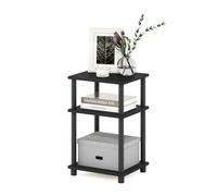 Furinno Juste Turn-N-Tube Table D'appoint à 3 Niveaux, paquet de 1, Américano/Noir