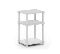 Furinno Juste Turn-N-Tube Table D'appoint à 3 Niveaux, paquet de 1, Blanc/Expresso