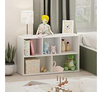 Furinno Luder 5 Cubes Bibliothèque à Montage sans Outils avec étagères Ouvertes, 23,88 x 50,04 x 80cm, autoportante, pour Salon, Chambre, Bureau à Domicile, Blanc uni