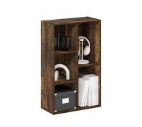 Furinno Luder Bibliothèque, Étagère À 5 Cubes, Bibliothèque avec Étagère Ouverte, Montage sans Outil, 24 X 50 X 80 Cm, pour Salon, Chambre, Bureau, Pin Ambré