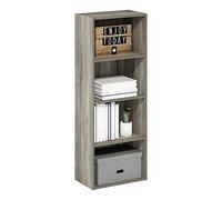 Furinno Luder Bibliothèque ouverte à 4 étages, Chêne français, 4-Tier