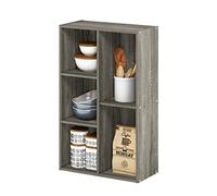Furinno Luder Étagère ouverte à 5 cubes sans outil à assembler, Chêne français, 5-Tier Cube No Tool