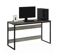 Furinno Moretti Bureau d'ordinateur, Bois, Chêne Français Gris, 53,3 (D) x 132,1 (W) x 75,4 (H) cm