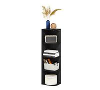 Furinno Pasir Bibliothèque à 4 Niveaux avec Coin, Bois Noir