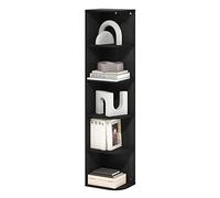 Furinno Pasir Bibliothèque à 5 Niveaux avec Coin étagère Ouverte, Bois Noir