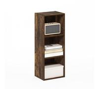 Furinno PASIR Étagère, Bibliothèque À 3 Niveaux avec Étagères Ouvertes, 9 X 12 X 32 Cm, pour Salon, Chambre, Bureau, Pin Ambré
