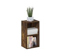 Furinno PASIR Étagère, Bibliothèque Moderne À 2 Niveaux, Étagères Ouvertes, 9 X 12 X 21 cm, pour Salon, Chambre, Bureau, Pin Ambré