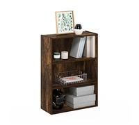Furinno Pasir Etagère Ouverte à 3 Niveaux, Pin Ambré | Bibliothèque 24,6 x 60,2 x 80 cm pour salon, chambre à coucher, bureau à domicile