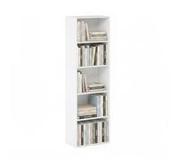 Furinno Pasir Étagère ouverte à 5 niveaux, Blanc, 5-Tier Cube