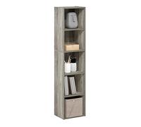 Furinno Pasir Étagère ouverte à 5 niveaux, Chêne français, 5-Tier Cube
