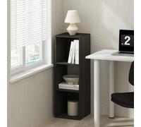 Furinno Pelli - Bibliothèque à 3 Cubes, étagère de Rangement Noire, 11,7 x 12,1 x 35,4 cm, pour Salon, Chambre à Coucher, Bureau à Domicile, Expresso Noir