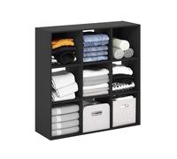 Furinno Pelli Étagère de Rangement cubique Polyvalente pour vêtements et placards, 9 Cubes, Americano