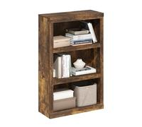 Furinno Rail Bibliothèque Ouverte à 3 étages avec Bords de Style Classique, pin ambré