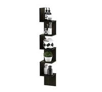 Furinno Rossi Étagère Carrée Flottante en Coin à 5 Niveaux, Espresso, Bois dense, Expresso, One Size