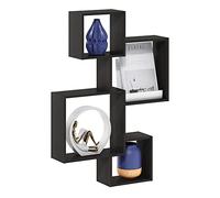 Furinno Rossi Étagère Flottante à Fixation Murale à Entremêler Cubique, Espresso