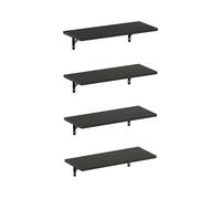 Furinno Rossi Étagères flottantes murales Lot de 4, Étagère Murale 46 cm, Étagère Flottante, Étagères murales, pour Salle de Bain, Chambre, Salon, Espresso