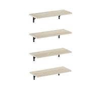 Furinno Rossi Étagères flottantes murales Lot de 4, Étagère Murale 46 cm, Étagère Flottante, Étagères murales, pour Salle de Bain, Chambre, Salon, Pin Métropolitain