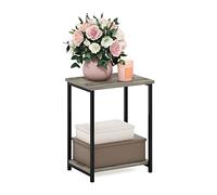Furinno Simpliste Table D'appoint avec Cadre en Métal, Chêne Français