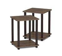 Furinno Simplistic Table de Bout ensemble de 2, Brun, Bois, Noyer/Marron, One Size