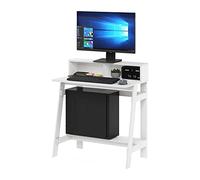 Furinno Simplistique A Frame Bureau d'Ordinateur, Bois d'ingénierie, Blanc, 0