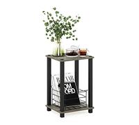 Furinno Simplistique Table d'appoint, Engineered Wood, Paquet de 1, Chêne Français/Noir