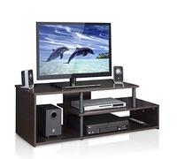 Furinno Supports de Téléviseur sans Outils, Bois, Expresso/Noir, Taille Unique, dense, Espresso/Black, One Size